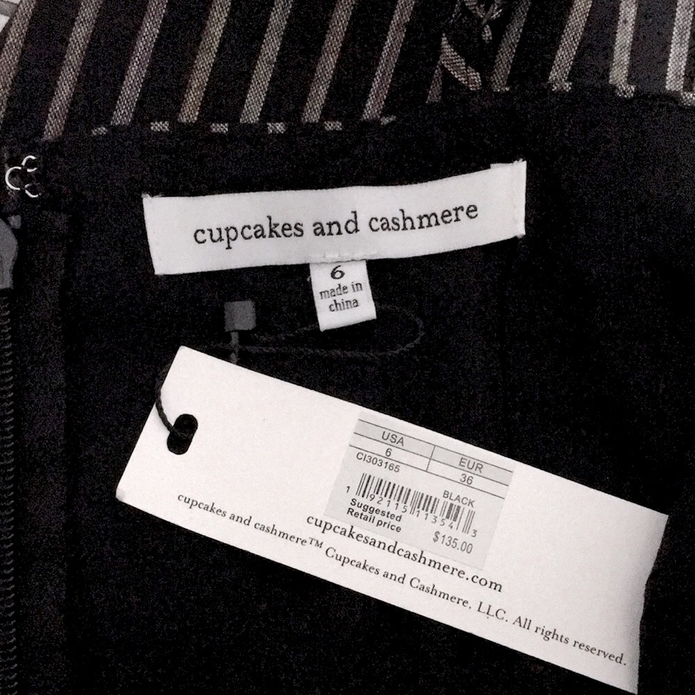NWT✨Cupcakes & Cashmere Jaiden Pinstriped Spaghetti Strap Corset Jumpsuit Blk 6 - Picture 11 of 11